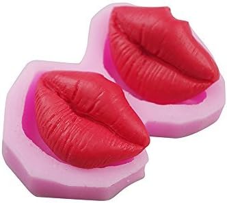 Baidecor Valentine's Day 3D Sexy Lips Silicone Chocolate Molds Candy Mold Set Of 3