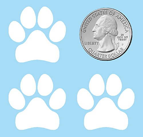 Tiny Puppy Paws, I Make Decals,pet, canine, best friend, puppy love, white vinyl decal, sticker, label for car, cell phone, window, computer, iPad, iPhone, wall, etc.