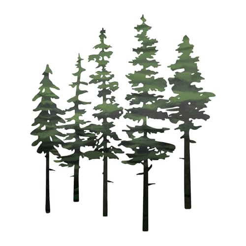 ESTART Metal Pine Tree Wall Art, Metal Tree Wall Decor