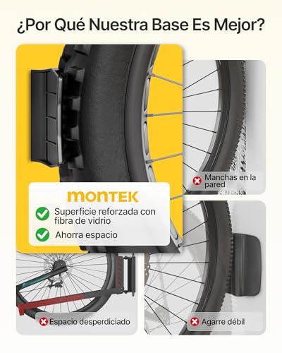 monTEK Swivel Bike Wall Mount, Bike Hook for Wide Tires of Less than 115 mm, Bike Hanger Wall Save Space for Garage, Up to 35 kg, 3 Pack