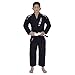 Elite Sports Ultra Light Brazilian Jiu Jitsu Gi for Kids with Preshrunk Fabric and Free Belt, Black