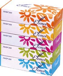 カミ商事 エルモア ティシュー 200W 5箱組 12パック入の商品画像