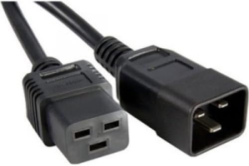 UNIRISE USA 10FT C19-C20 BLACK POWER CORD UL 20AMP SJT 12AWG 105 JACKET / High End Data Center Rated Power Cord / PWCDC19C2020A10FBLK /