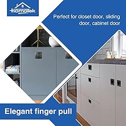 HOMOTEK Square Recessed Sliding Closet Door Finger