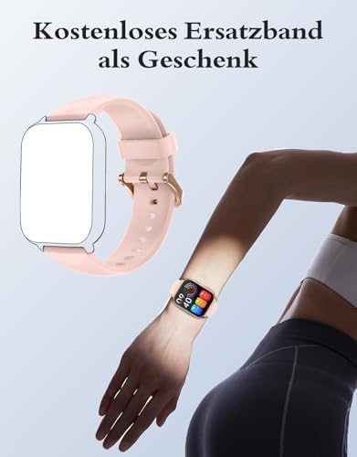 Smartwatch mit Telefonfunktion,Smartwatch für Damen Herren 1.85'' HD Screen