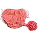 Evelin LEE Baby Photo Prop Infant Lovely Costume Tutu Dress Flower Headband Set Red