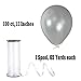 Treasures Gifted Metallic Silver Balloons - Helium Pearl Gray - 12 Inch Latex Grey Balloons - Globos Gris - Grey Matallic Baloons