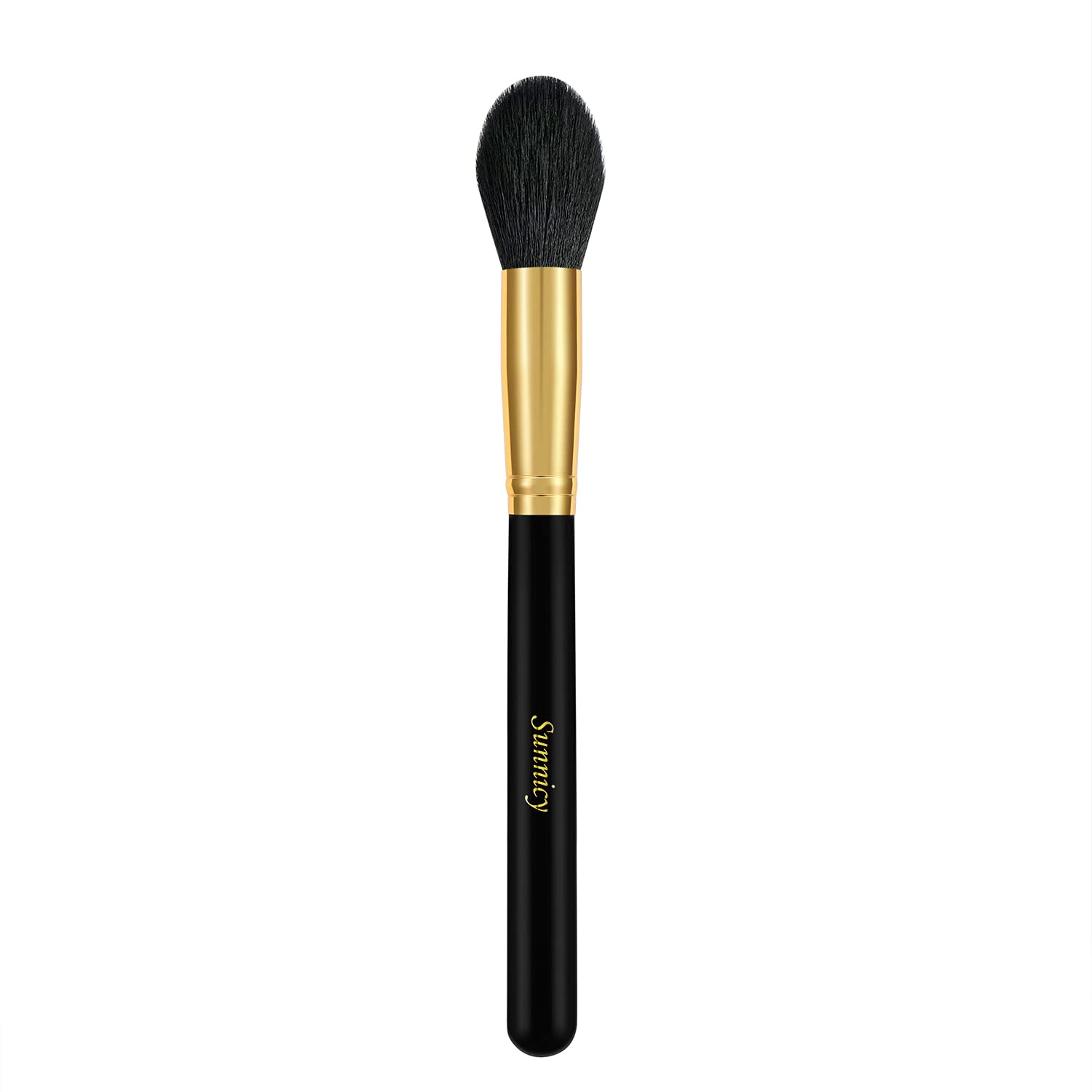 Tapered Highlighter Face Brush, Tapered Point to Highlight Eyes and Brow Bone; Works with Creams, Powders and Minerals