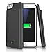 LoHi Battery Case for iPhone 8/7/6s/6 4500mAh Capacity Support Headphones Ultra Slim Extended Battery Rechargeable Protective Portable Charger 4.7 - Black