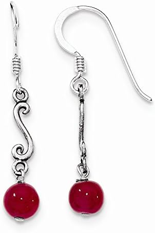 Top 10 Jewelry Gift Sterling Silver Strawberry Quartz Antiqued Dangle Earrings