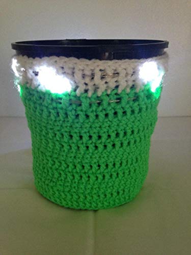 Flower Pot Cover fairy lights plants seeds fertilizer herbs crochet handmade