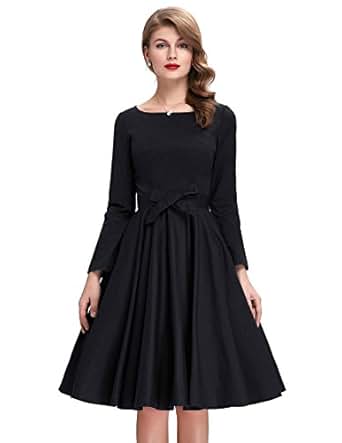 Belle Poque Women's 1950s Vintage Dresses Casual Stretchy Dress at Amazon Womenâs Clothing store: