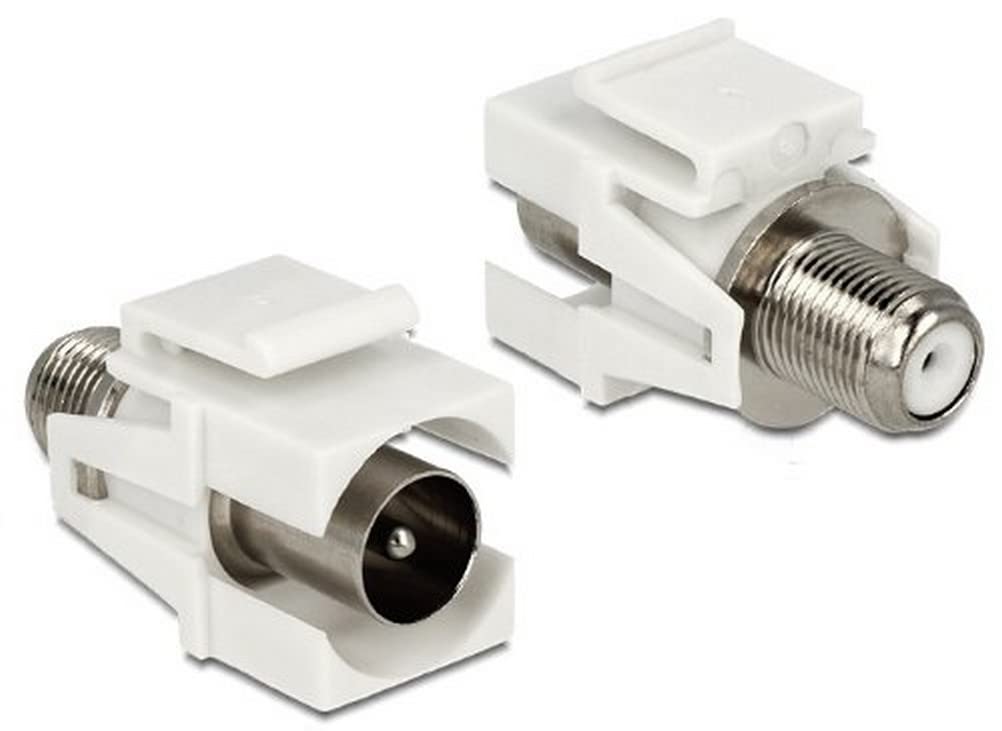 Delock 86335 Adaptor IEC Female to F Socket Keystone Module White