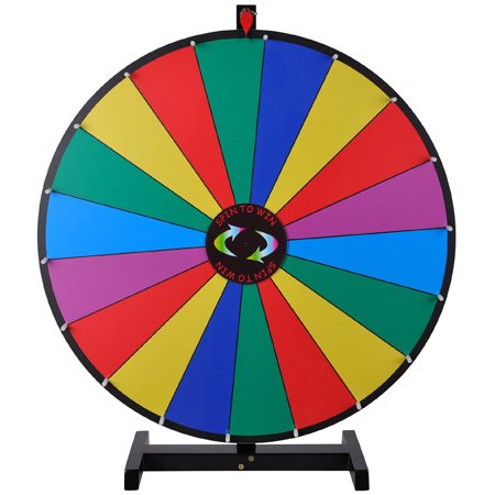 MegaBrand 30" 18-Segment Tabletop Color Dry Erase Spinning Prize Wheel - Thumbnail 3