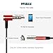 AUX Cable with Mic, Mabee® (3ft) 3.5mm Male Universal Gold Plated and Angled Design Auxiliary Audio Stereo with Microphone for Vehicle, Tablet, Computer, Phone,, Mp3 and Other Audio Devices