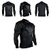 COOLOMG Men's Sport Soccer Football Rash Shock Padded Goalie Goal Long Sleeve Shirt L Black