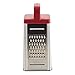 Rachael Ray Tools and Gadgets Stainless Steel Box Grater for Vegetables, Chocolate, Hard Cheeses, and more, Red(9.43 x 8.84 x 8.06 inches)