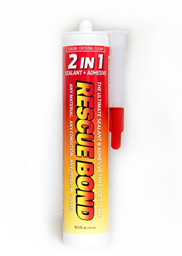 Rescue Bond - All in 1 Industrial Hybrid Adhesive & Sealant, Suitable for Any Material! Made by Rescue Tape (Clear Cartridge)