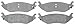 ACDelco Silver 14D898M Semi-Metallic Rear Disc Brake Pad Set with Wear Sensor