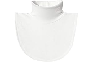 Women's Detachable Mock Turtleneck - Cotton Collar Half Blouse for Layering, Sleeveless Pullover Sweater, Comfortable & Breat