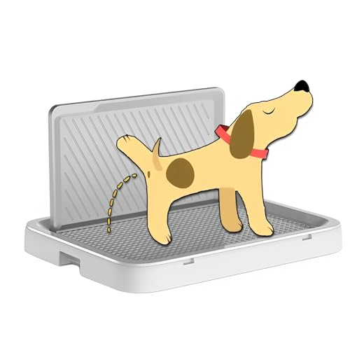 Beauenty Pee Pad Holder for Dogs, 19.69"X15.35" Dog Potty Tray with Raised Edge, Indoor Dog Litter Box for Small to Large Pets, Eco-Friendly & Easy to Clean