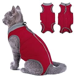 SUNFURA Cat Recovery Suit for Abdominal Wounds Spay