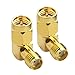 SMA Male to Female Right Angle 90-Degree Adapter Gold Plated Contacts Pack of 2 primary