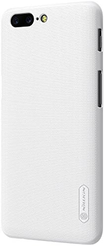 Nillkin Slim Thin OnePlus 5 Case with Anti Slip Frosted Finish and Screen Flim for OnePlus 5 (White)