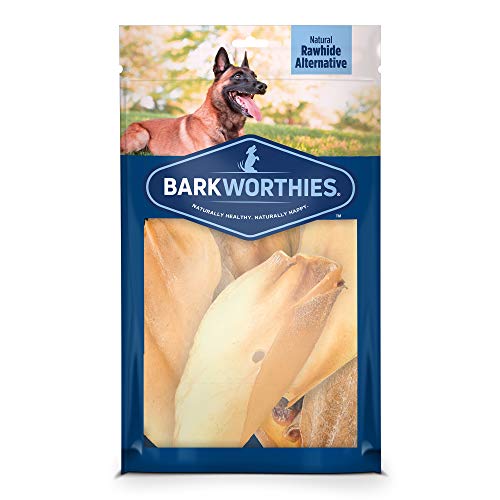 Barkworthies All Natural Whole Cow Ears for Dogs (12 Pack