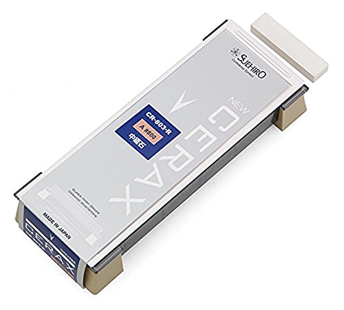 Suehiro New Cerax CR-803-R Sharpening Stone, #800 Grit, Storage Case and Whetstone Stand, WaterStone for Rough Sharpening Kitchen Knives, Made in Japan