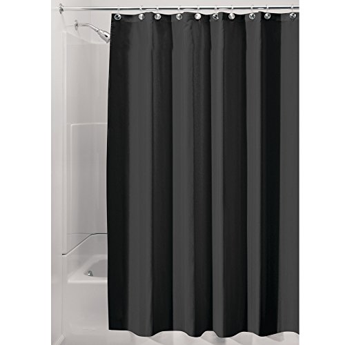 InterDesign Water-Repellent and Mildew-Resistant Fabric Shower Curtain, 108