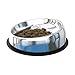 Enhanced Pet Bowl, Stainless Steel Slanted Dog Bowl with Raised Ridge, Food-Grade Non-Slip No Spill Bowl for Dogs, Less Mess, Less Gas, and Better Digestion (Medium)