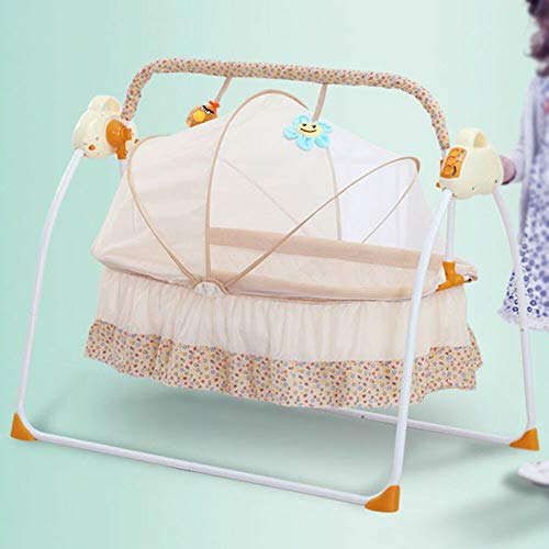 Electric Baby Swing with Remote Control, Music Remoter Control Sleeping Basket Bed