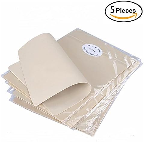 Tattoo Skin Practice, Bochang 5 Sheets 8X6" Double Sides Cheap Tattoo Skin Microblading Practice Skin For Tattoo Supplies, Tattoo Kit, Tattoo Ink Including Beginners And Experienced Artists