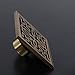 Antique Brass Bathroom and Kitchen and Balcony Square Floor Shower Drain Waste Symmetry Engraving Copper Tee Ground Floor