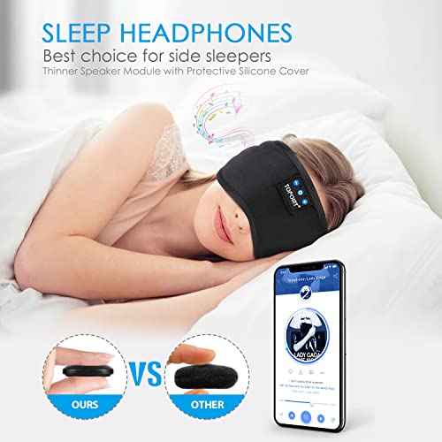 Bluetooth Sleep Eye Mask Wireless Headphones, TOPOINT Sleeping Eye