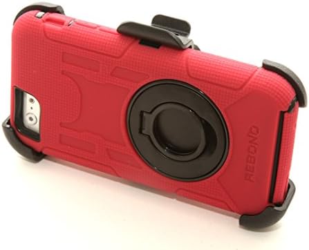 iPhone 6 Case, Rebono Rugged Shockproof Defender Case With Rotating Belt Clip &amp; Kickstand For iPhone 6 (Red)