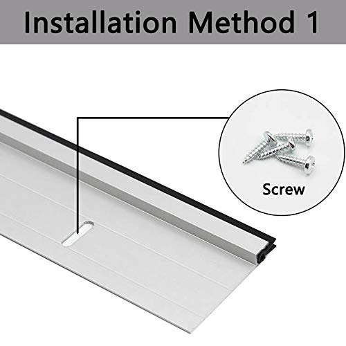 BAINING Metal Door Draft Stopper, 36 Inch Under Door Sweep Bottom