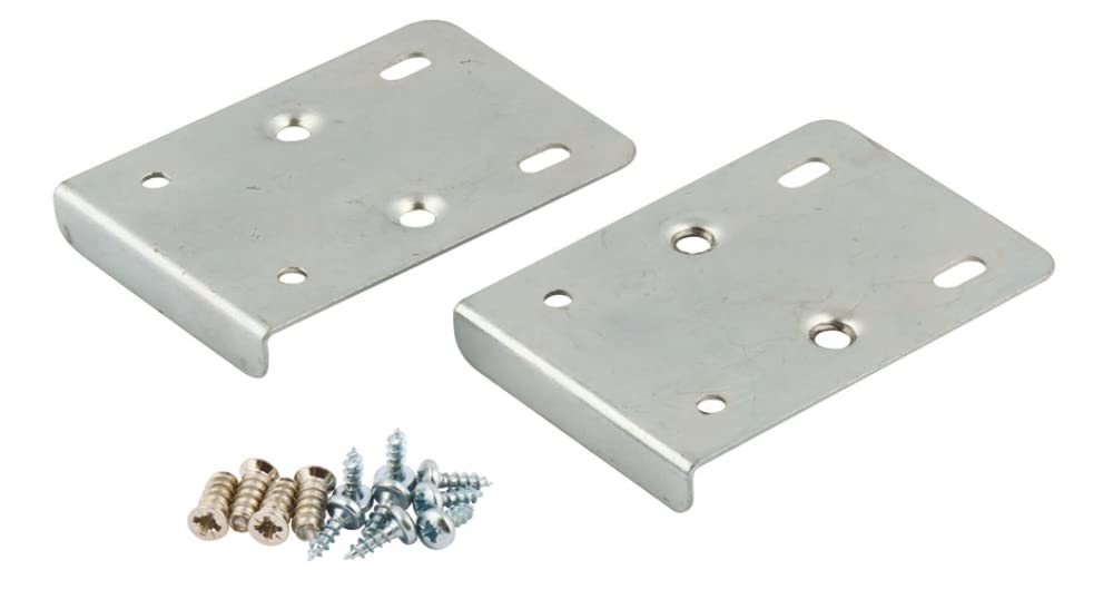 Kitchen Cupboard Door Hinge Repair KIT Includes 2 Plates and Fixing Screws - Silver