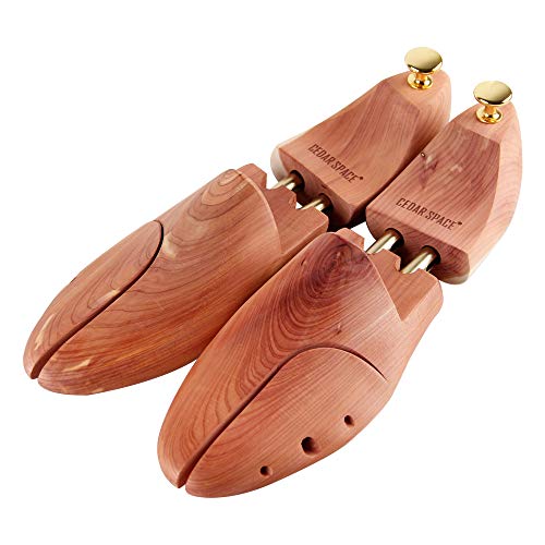 Cedar Space Men's Shoe Trees Twin Tube Adjustable Red Cedar Wood Boots Trees US Size X-Large (Fits Shoe Sizes 12-13)