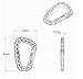 DB.WOR Carabiner Tactical 6pcs Enforcement Polymer Light Weight D-Ring Hanging Hook (Black)
