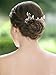 Yean Leaf Bridal Hair Pins Pearl Wedding Hair Clips Bride Hair Accessories for Women and Girls (Set of 2) (Gold)