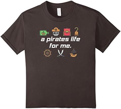 Kids A Pirates Life For Me T-Shirt - Ahoy Matey Treasure Map 4 Asphalt