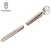 PASISIBICK Rose Gold Ballpoint Pens for Women,3 Pcs Crystal Pen with the Water Drop Ball Top and Black Ink