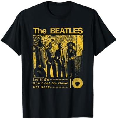Beatles Mens Tee: Let it be Sepia (Large) - Black - Large | Amazon.com