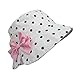 Happy Cherry Girl's Polka Dot Bucket Hat Thin Cotton UPF 50+ Packable Fishing Cap 3T-6T
