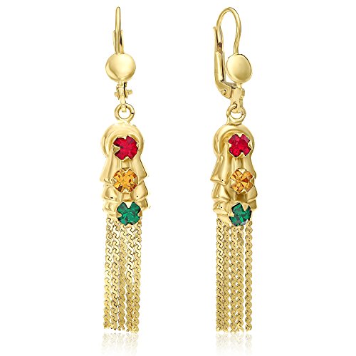 Mcs jewelry 10 karat yellow gold leverback dangling ear…