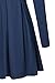 Bepei Women Long Sleeve Ruched Empire Line V Neck Casual Office Shirts Blue M