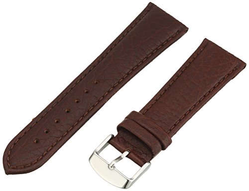 Hadley-Roma Men's MSM899RB-240 24-mm Brown Shrunken Grain Leather WatchStrap