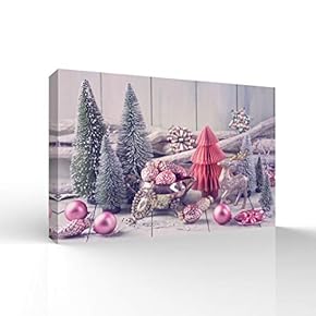 Canvas Wall Art Merry Christmas Pictures Home Wall Decorations for Bedroom Living Room Paintings Canvas Prints Framed - 12x18 inches